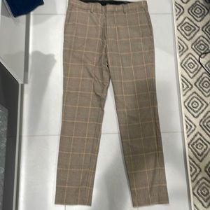 H&M mens plaid skinny dress pants 32R-NWOT